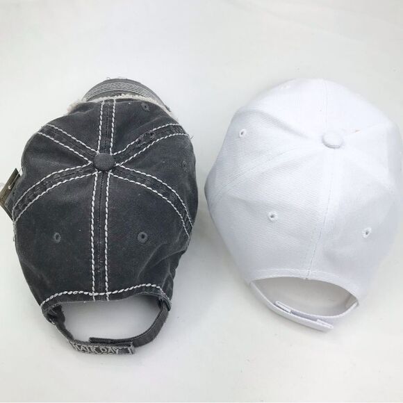 Breast Cancer Awareness Month Support Bundle of 2 Ball Caps NEW - Picture 3 of 14